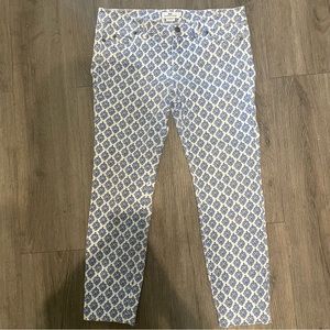 Vineyard Vines Gustavia Print Blue & White Skinny Ankle Size 4